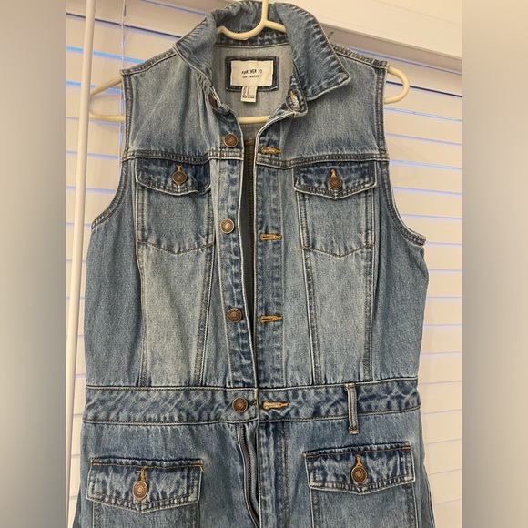 Women|Forever 21 Jean No Stretch Jumpsuit - Picture 3 of 9